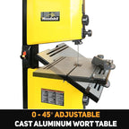 3-Amp 9-Inch Band Saw, 2500FPM Benchtop Bandsaw with Removable Safty Key, Cast Aluminum Table, Steel Base for woodworking