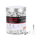 HKS 1000PCS Wire Ferrule Connectors - AWG 16-1.5mm² Copper Barrel Pin Cord Ends Insulated Ferrules Terminals - E1508 White