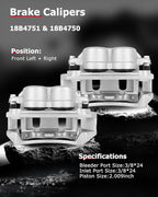 cciyu Front Left & Right Brake Calipers Assembly w/Bracket 18B4751 18B4750 1999-2003 For Ford For F-150,2004 For Ford For F-150 Heritage,1999-2004 For Ford For Lobo,2002-2003 For Lincoln For Blackwood