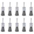 10PCS Wire Brush for Drill, High Carbon Steel Wire Drill Brush Wire Brush, Metal Wire Brush for Drill with 1/4" Hex Shank, Skilled in Handling Metal & Nonmetal Surfaces