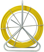 6MM 500FT Duct Rodder Fiberglass Fish Tape Cable Pulling Rodder Running Rod Reel Wire Cable Running Rod with Cage