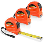 ValueMax Tape Measure 16FT with Fractions 1/8, 3 Pack Retractable Easy Read Measuring Tape, Imperial Pocket Measurement Tape with Metal Belt Clip for Construction, Contractor, Carpenter, Woodworking