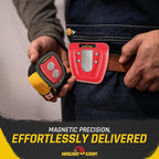 MagnoGrip 002-290 Quick Snap Magnetic Tape Measure Holder - Heavy-Duty, Durable, Hands-Free Magnetic Holder for Construction, Carpentry, & Tool Belts - Ideal for Professionals & DIY Enthusiasts, Red