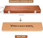 4-Pieces Carbide Tipped Woodturning Tools Lathe Chisel Set with Stainless Steel Blade, Wooden Box