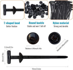100pcs Nylon Universal Cable Tie Buckle - Zip Ties Heavy Duty Self-Locking, Uv Resistant Plastic Fasteners For Car Daily Repair (Engine Guard, Fenders, Trunk),Wire Bundling Home & Garage Use