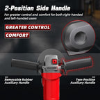 Angle Grinder, 7.5-Amp 4 1/2 inch Electric Grinder Power Tools 12000 RPM with Cutting and Grinding Wheels, Flap Disc and Auxiliary Handle for Cutting, Grinding, Polishing, M14 Thread