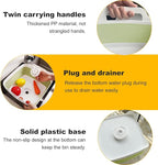 Collapsible Dish Tub 9L-Collapsible Basin Bucket Portable Sink-Outdoor Multiuse Foldable Sink Tub Wash Dish Basin for Kitchen Basin RV Camping (Green)