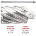 S&F STEAD & FAST Mag Drill Bits 1-3/4" Diameter 2" Cutting Depth, 1Pc, Annular Cutter with Pilot Pin for Magnetic Drill Press