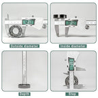 Electronic Digital Vernier Caliper Measuring Tool, IP54 Waterproof Electronic Micrometer Caliper, 150mm/0-6 inch Stainless Steel Vernier Caliper with Large LCD Screen, Inch Metric Conversion