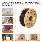 Creality Hyper PLA Filament 1.75mm Black 2KG, 30-600mm/s High Speed PLA 3D Printer Filament, 2 Pack 1kg Spool(2.2lbs) PLA, Dimensional Accuracy +/-0.02mm, Fit Most FDM 3D Printer