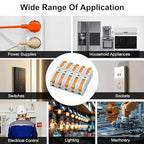 20Pcs Lever Wire Connectors, 1 Conductor Splicing Compact Splitter Docking Terminal Block Electrical Connectors for 26-12 AWG, 600V 32A (Orange)