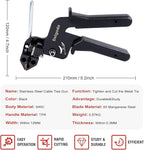 Delgada Metal Zip Tie Gun for Stainless Steel Tie Wrap,Tensioning Installation Gun for Self-Locking Stainless Zip Ties,Tie Fasten Plier—Tightening Cutting Width 12mm