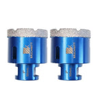 2 Inch Diamond Core Drill Bit for Porcelain Tile Ceramic Marble Granite Drilling,BRSCHNITT 2pcs Vacuum Brazed Diamond Hole Saw with 5/8-11 Thread (50mm 2pcs)