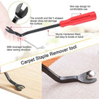 4Pcs Upholstery and Construction Staple Remover with Tack Puller Tool, Nail Puller, Carpet Nail Remover, Heavy Duty Staple Puller Remover, for Furniture Floor Wooden Case Carton Photo Frame