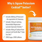 Jigsaw Health Potassium Cocktail | Formerly Pickleball Cocktail | Orange Flavor | 60 Servings (Jar)