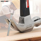 MAXPOWER Hammer Set, 8oz & 20oz Claw Hammers, Polished Carbon Steel Hammer-Head & Fiberglass Handle with Rubber Grip