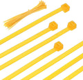 PATIKIL Cable Zip Ties 8 Inch, 100 Pcs Self-Locking Nylon Wire Tie Wraps Heavy Duty Cord Management with 50 lbs Tensile Strength for Indoor and Outdoor, Yellow (0.1"W)