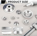 MECCANIXITY 4 Pcs M12 Arbor Washer, 2x80mm 304 Stainless Steel Bench Grinder Arbor Washer for Bench Grinder Polisher Wire Wheel Buffing, Silver