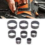 8Pcs Leather Hole Punch Die Round 2560mm Hole Hollow Punch Cutting Leather Circle Punch Punching Die Alloy Steel Deform Prevention Punching Tools
