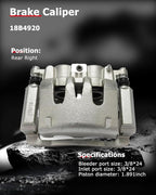 cciyu Rear Right Brake Caliper Assembly w/Bracket 18B4920 2005 2006 2007 For Ford For F-250 Super Duty,2005 2006 2007 For Ford For F-350 Super Duty