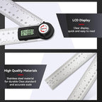 GemRed 82305 Digital Angle Finder Protractor (Stainless steel 300mm)