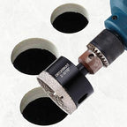 2-3/16 Inch Diamond Hole-Saw Bits with Pilot Drill Bit-2pc 2-3/16" Diamond Tipped Tile Hole Saws with Guiding Bit Accurate Drilling for Porcelain Tile Ceramic Pottery Granite Stone Glass Bottles 55mm