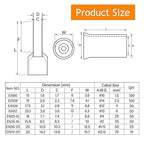 440 Pieces Wire Ferrules Kits Ferrules Wire Ends Terminals Crimp Terminal Connector Sleeves AWG (2/0 1/0 2 4 10 12 14 16)