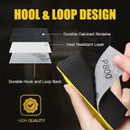 Micro Sander Kit 3.5X 1 Inch Detail Finger Sander for Small Projects+ 100PCS Wet Dry Sandpaper Sheets 60 120 240 400 600 800 1000 1500 2000 5000 Grit for DIY Crafts Wood Metal