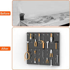 TORACK Metal Pegboard Wall Organizer 24" x 24" or 12" x 48", 70 PCS Tools Storage Pegboard for Garage Tool Organizer Peg Board with Pegboard Hooks for Workbench(Black)