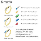 Fiber Optic Cable Troubleshoot Kit - Visual Fault Locator & 2pcs Fiber Cleaners Pens & 1pc FC to LC Adapter & 1pc LC, SC, ST, FC Coupler & 3 Short Patch Cords (Mode Number: VFL-50)