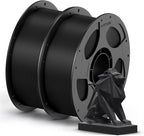 ANYCUBIC PETG Filament 1.75mm, 3D Printer Filament, Dimensional Accuracy +/- 0.02mm, Exceptional Toughness, Print with Most FDM 3D Printers, 1KG Reusable Spool, 2KG Black+Black
