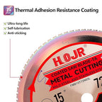Metal Cutting Circular Saw Blade, Steel and Stainless Steel Cutting, The Cutting Head uses a Special Anti-Heat Sticking Coating with high Finish and Long Life,FMB 15 inch 72-Tooth 1" -TA