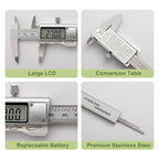 All-Metal Small Digital Caliper 0-4" Mini Measuring Tool, Micrometer Caliper with Auto-Off Feature, Interchangeable Between inches and millimeters for DIY/Household and 3D Printing