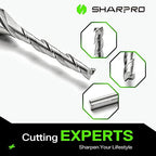 Extra Long Spiral Upcut Router Bit 1/4 Inch Shank 1/8 Inch Cutting Dia. 1 Inch CL. 3 Inch OVL. Solid Carbide Upcut CNC Router Bit for Wood Cutting, Engraving and Plunging Applications (3PCS)