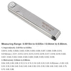 ZLKSKER 32 Blade Steel Feeler Gauge (0.0015Inch to 0.035Inch), Thickness Feeler Gage Gauge, Gap Measuring Tool with Metric & Imperial, Great for Checking Valves & Building Engines