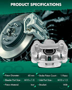 SCITOO 18B5270 Front Left Disc Brake Caliper w/Bracket For Buick For Allure/For Cascada/For LaCrosse/For Regal,For Cadillac For ELR,For Chevy For Equinox/For Impala/For Malibu,For GMC For Terrain