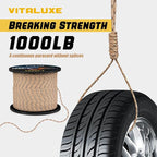 1000lb Paracord Rope, 4mm 12 Triple Strands Paracord, Heavy Duty Tactical Parachute Cord for Survival Gear, Camping, Hiking, and Ideal for Bracelets, Lanyards, Type III