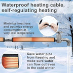 2Pcs Water Pipe Heat Blanket, 39"x7" Stickable Water Pipes Heater Tape with 6.6Ft Cable Foil Pipe Warmer Water Line Insulation Wrap Pipe Freeze Protection for Outdoor Pipe RV Sewer Hose, Max140˚F，110V