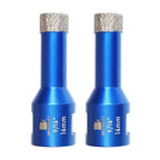 3/5 Inch Diamond Core Drill Bit for Porcelain Tile Ceramic Marble Granite Drilling,BRSCHNITT 2pcs Vacuum Brazed Diamond Hole Saw with 5/8-11 Thread (14mm 2pcs)