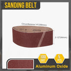2-1/2 x 14 Inch Sanding Belt, 5 Pcs 100 Grit Knife Sharpener Belts Work Sharpening for Belt Sander Knife Carving Tool Metal Working