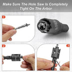 5/8 Inch Hole Saw with 9.1mm Triangle Shank Arbor, JTemgle Bi-Metal Hole Saw Heavy Duty Hole Cutting Tool for Cornhole Boards, Recessed Lights, Wood, Plastic, Drywall & Soft Metal
