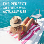 Dock & Bay Beach Towel - Quick Dry, Sand Free - Compact, Lightweight - 100% Recycled - Includes Bag -Cabana - Set J (6), Extra Large (200x90cm, 78x35)