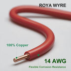 14 AWG Tracer Wire 600V Solid Conductor Direct Burial, (500FT),Underground Tracer Wire for Locating Underground Pipes Line Gas Water Sewer Pipe and Fiber Optic,ROYA WYRE Cable Technology