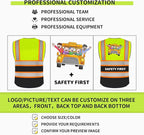 BeautyWill Custom Logo 10/20 Pack Safety Vest Class2 High Visibility Vest with Pockets Breathable Construction Vest Bulk