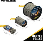 1000lb Paracord Rope, 4mm 12 Triple Strands Paracord, Heavy Duty Tactical Parachute Cord for Survival Gear, Camping, Hiking, and Ideal for Bracelets, Lanyards, Type III
