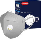 Dust Masks 20PCS, 7 Layers Filter Cover Against PM2.5 Sport Face Mask with One Breathing Valves