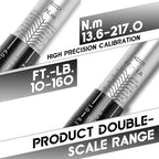 1/2-Inch Drive Click Torque Wrench, Torque Wrench 1/2 Drive 10-160FT.LB/13.6-217N.M with a XIPE Storage Tray, Grey