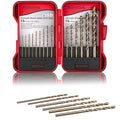 Cobalt Drill Bit Set 15 PCS + 6PCS Free - M35 High Speed Steel Twist Jobber Length Drill Bits for Hardened Metal, Stainless Steel, Cast Iron, Plastic and Wood, 1/16"-3/8"