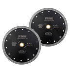 DT-DIATOOL Diamond Granite Blade 8 Inch for Marble Porcelain Tile Ceramic Diamond Cutting Disc with Mesh Turbo Diamond Segments Pack of 2