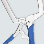 DRAGONITE Heavy Duty C Clamp, Vise Grip Locking Pliers With Swivel Pads, 15 Inch Face Clamp for Woodworking, Welding and Pocket Hole Joinery, 2 Piece